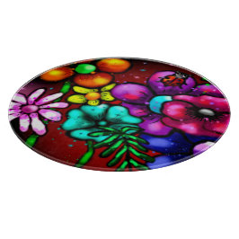 Whimsical Graffiti-Stil Blommigt Flowers Ladybug