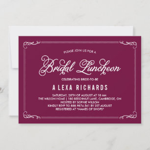 Whimsical Gräns Möhippa Luncheon-inbjudan Inbjudningar