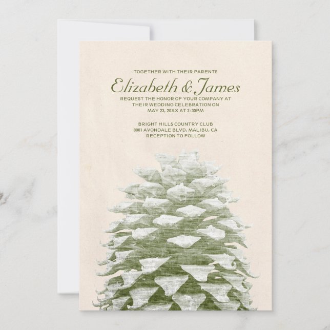 Whimsical Gräs omfattar bröllopsinbjudningar Inbjudningar (Framsida)