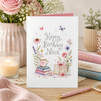 Whimsical Grattis på födelsedagen Niece Kort