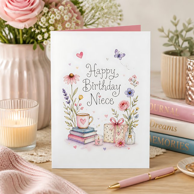 Whimsical Grattis på födelsedagen Niece Kort (Skapare uppladdad)