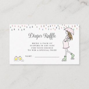 Whimsical Gravid Mor Babyshower Blöjlotteri Tilläggskort