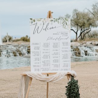 Whimsical Greenery | Ordningsschema för alfabetisk Poster