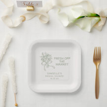 Whimsical Grön Ny På Marknaden Bröllopsdusch