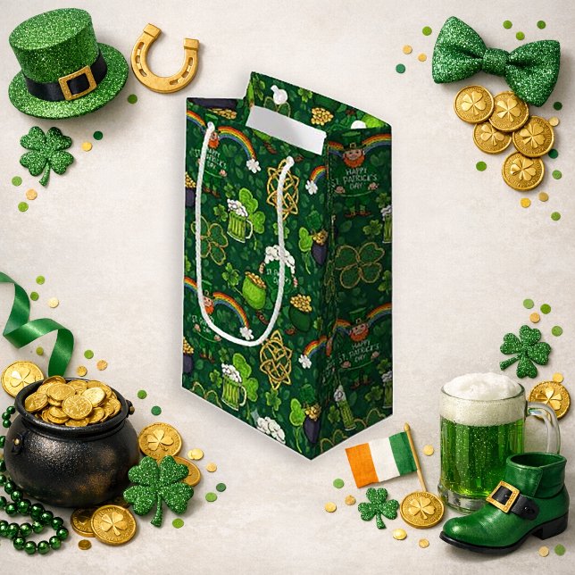 Whimsical Grön Tecknad St. Patrick's Day-mönster  (Skapare uppladdad)