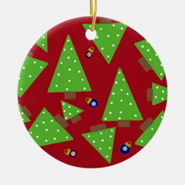 Whimsical Gröna Julgranar och Dekorationer (Framsidan)
