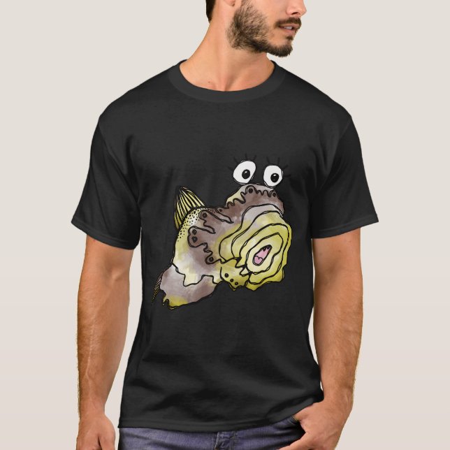 Whimsical Gul Fisk T Shirt (Framsida)