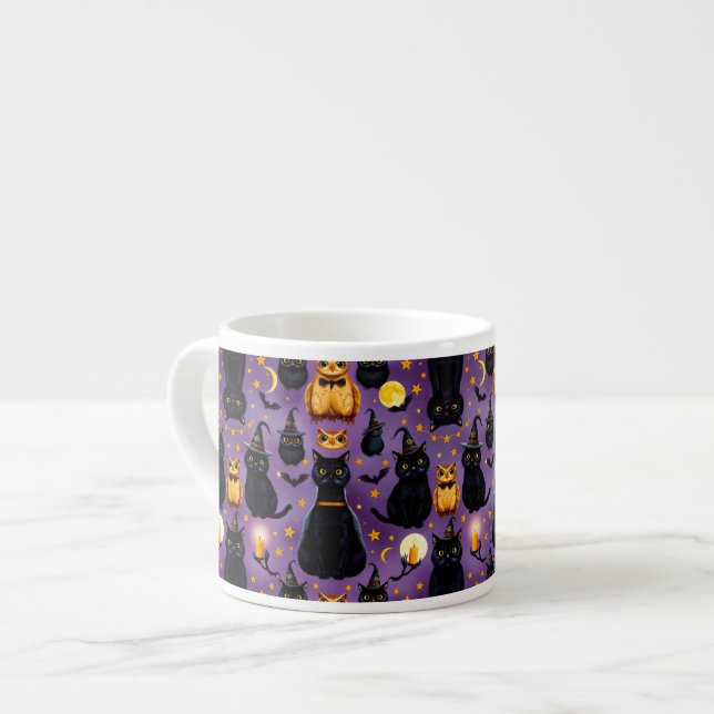 Whimsical Halloween Animals Espressomugg (Framsida vänster)