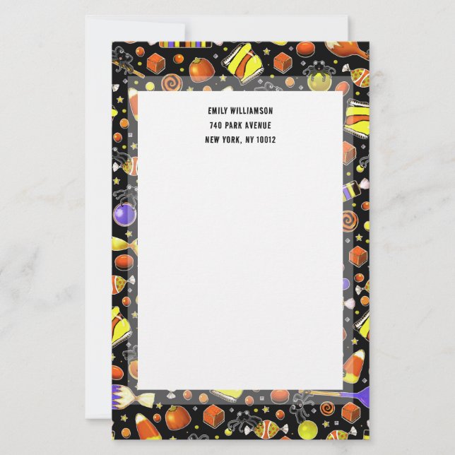 Whimsical Halloween Brevpapper (Framsida)
