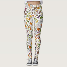 Whimsical Halloween Desiging Leggings