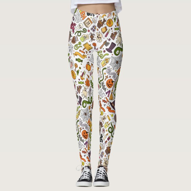 Whimsical Halloween Desiging Leggings (Framsida)