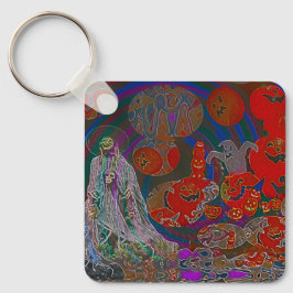 Whimsical Halloween Dreams Nyckelring