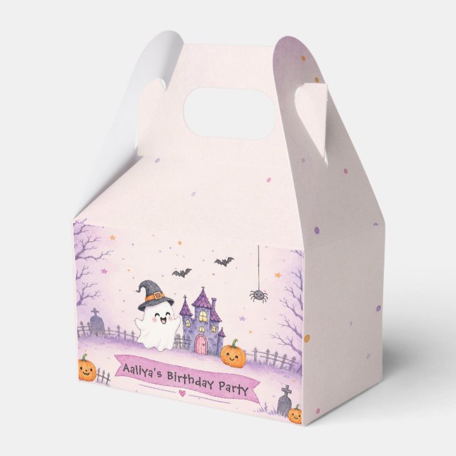 Whimsical Halloween Födelsedagsfest Presentaskar (Framsidan Sidan)