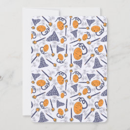 Whimsical Halloween Greeting Card – Magical Doodle Inbjudningar