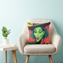 Whimsical Halloween-häxa Kudde