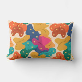 Whimsical Halloween Höst löv Sömlös Mönster Lumbarkudde