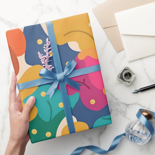 Whimsical Halloween Höst löv Sömlös Mönster Presentpapper (Gifting)