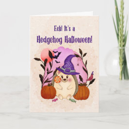 Whimsical Halloween Igelkott Halloween Kort