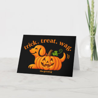 Whimsical Halloween Jack-O-Lantern Hundälskare Kort