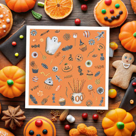 Whimsical Halloween Mönster Baby Shower Pappersservett