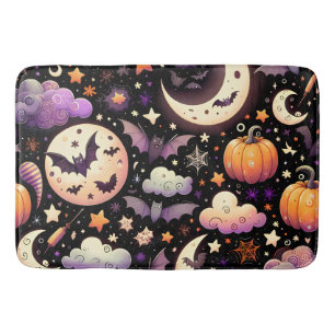 Whimsical Halloween Night Himmel Mönster Badrumsmatta