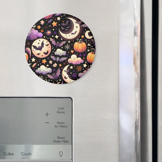 Whimsical Halloween Night Himmel Mönster Magnet (In Situ (Fridge))