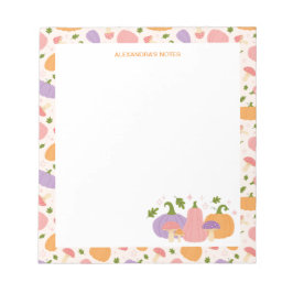 Whimsical Halloween Pumpkins and Mushroom Anteckningsblock