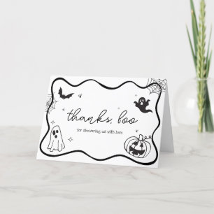 Whimsical Halloween Scribble Baby Shower Tack Kort