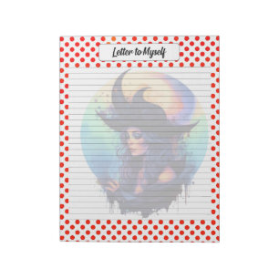 Whimsical Halloween Théed Brev to Self Anteckningsblock