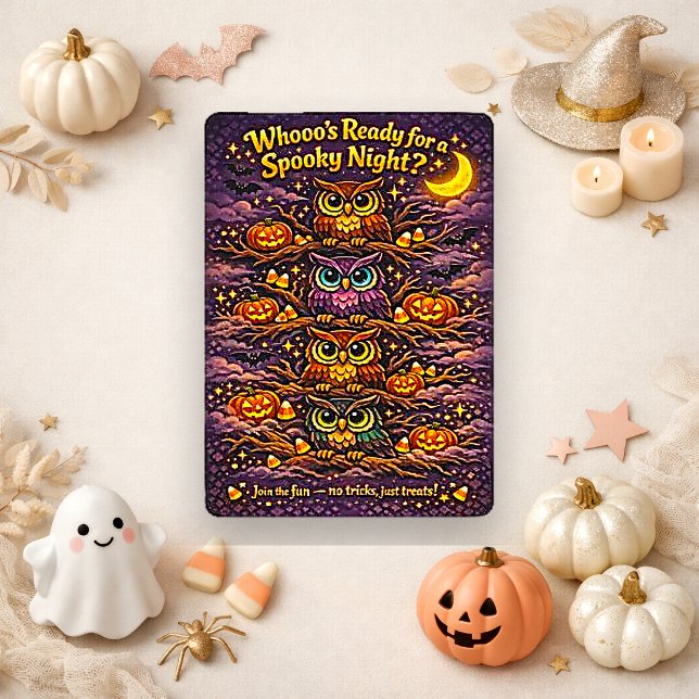 Whimsical Halloween-uggla Pumpa Natt  Inbjudningar (Skapare uppladdad)