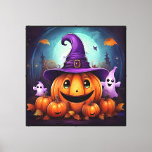Whimsical Halloween-väggkonst 40x40 tum