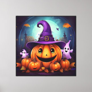 Whimsical Halloween-väggkonst 40x40 tum Canvastryck