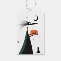 Whimsical Halloween Witch Gift Märkre - 3 Färg