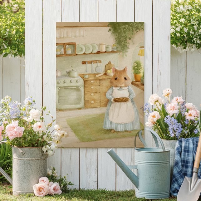 Whimsical hamster Storybook kids Poster (Skapare uppladdad)