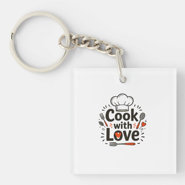 Whimsical Hand-Drawn "Cook with Love" Logo with Ch (Framsidan)