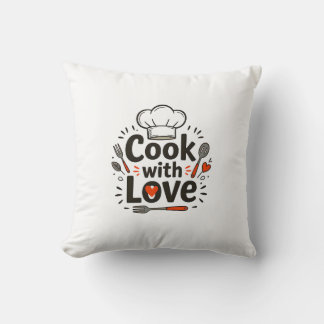 Whimsical Hand-Drawn "Cook with Love" Logo with Ch Kudde