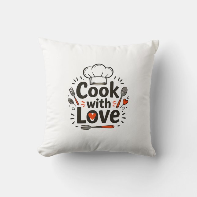 Whimsical Hand-Drawn "Cook with Love" Logo with Ch Kudde (Framsida)