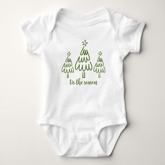 Whimsical Hand Drawn Doodle Green T Shirt (Framsida)