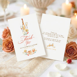 Whimsical Hand Drawn Earthy Small Thank You  Tack Kort