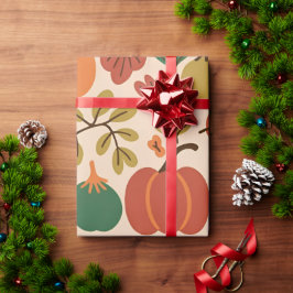 Whimsical Hand Drawn Fall Halloween Pumpkin Seamle Presentpapper