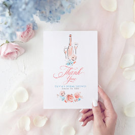 Whimsical Hand Drawn Quirky Cute Small Thank You  Tack Kort