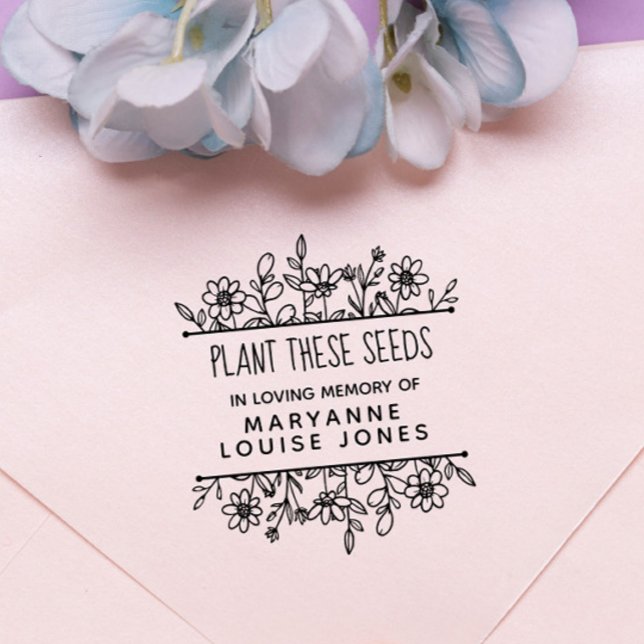 Whimsical Hand-Drawn Wildrows Plant Seeds Stämpel (Skapare uppladdad)