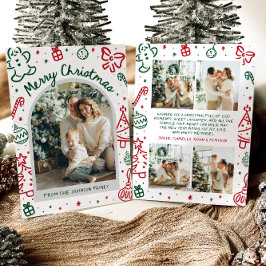 Whimsical Hand plockade Arch Photo God jul Julkort