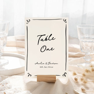 Whimsical Hand plockade Bord Card Bordsnummer