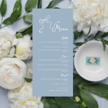 Whimsical Hand plockade Bow Dusty Blue Bröllop Men