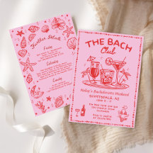 Whimsical Hand plockade Cocktail Bachelorette Helg