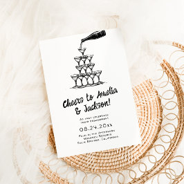 Whimsical Hand plockade Förlovningsfest-inbjudan Inbjudningar