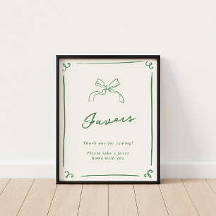 Whimsical Hand plockade Grönt Favoriter Poster
