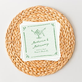 Whimsical Hand plockade Grönt Martinis & Matrimony Pappersservett