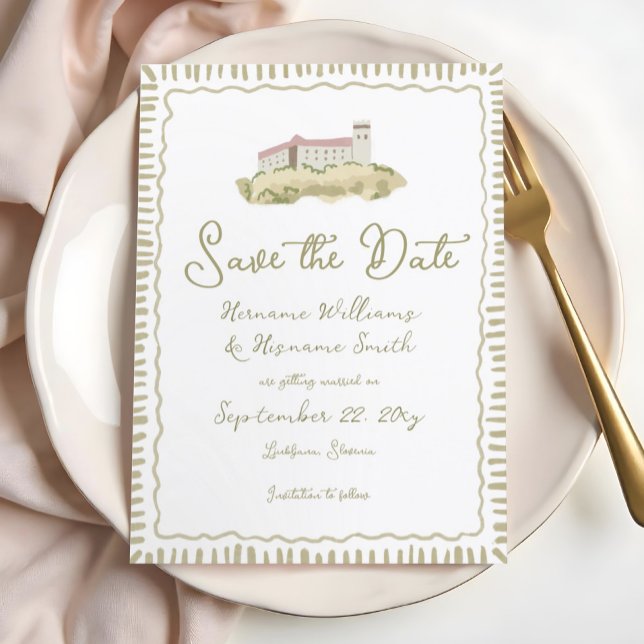 Whimsical Hand plockade Ljubljana Castle Europe Spara Datumet (Skapare uppladdad)